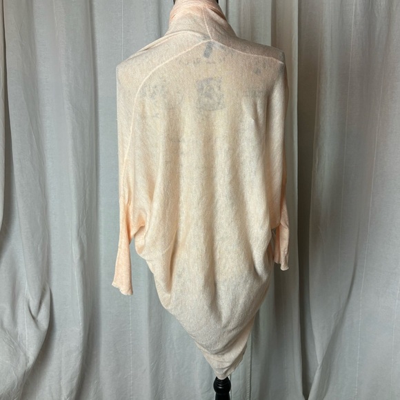 Eileen Fisher  Tencel Merino Long Cocoon Cardigan Medium Peach Lightweight XS - Picture 3 of 8
